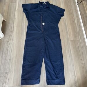 Vintage Sears Short Sleeve Coveralls Men's Size‎ 44R Navy Blue